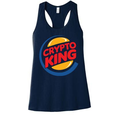 Funny Crypto King Logo Women's Racerback Tank