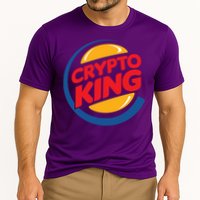 Funny Crypto King Logo Cooling Performance Crew T-Shirt