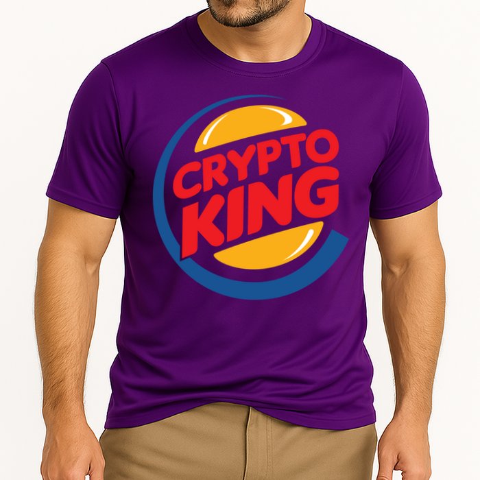 Funny Crypto King Logo Cooling Performance Crew T-Shirt