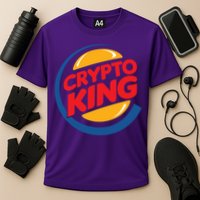Funny Crypto King Logo Cooling Performance Crew T-Shirt