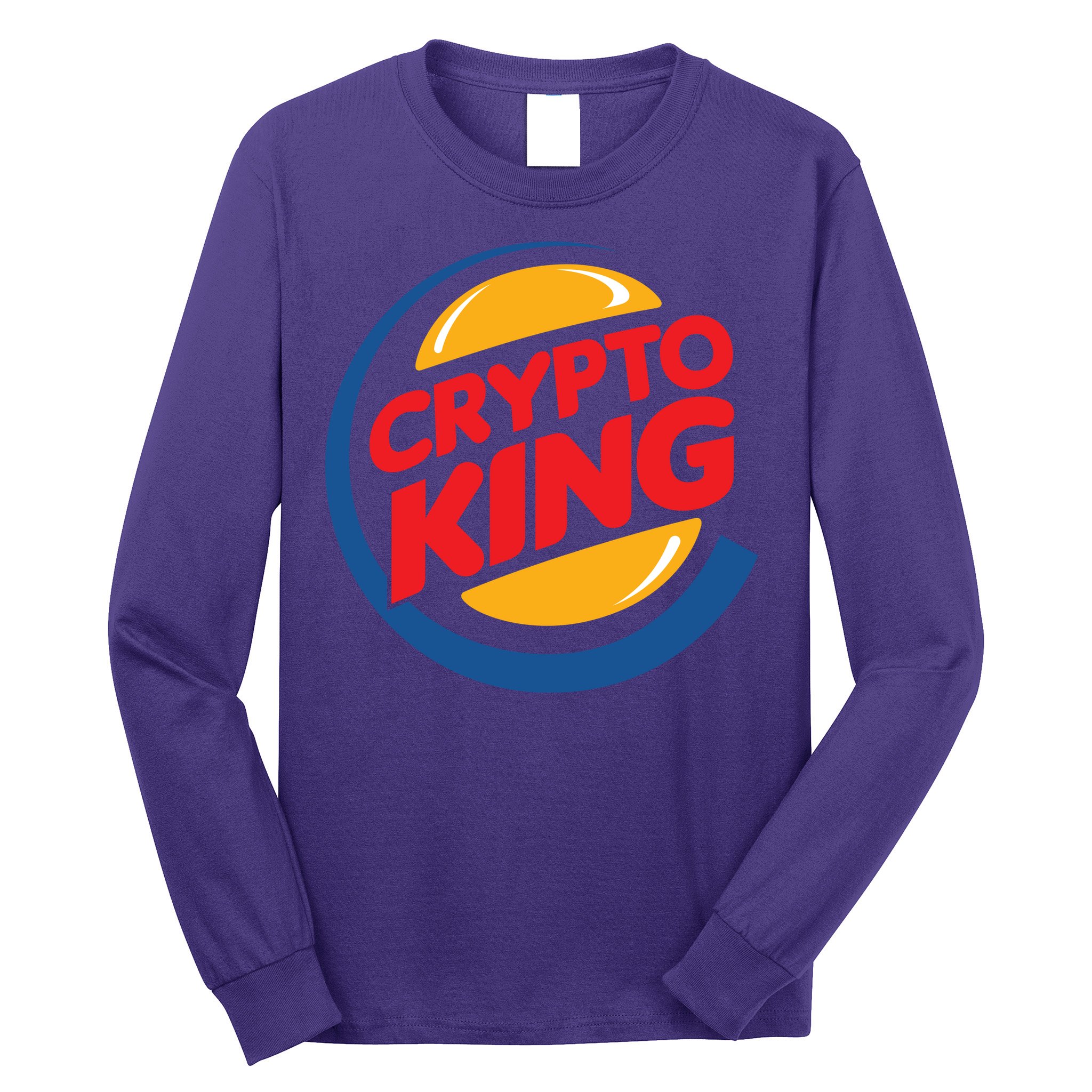 Funny Crypto King Logo Long Sleeve Shirt