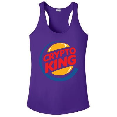 Funny Crypto King Logo Ladies PosiCharge Competitor Racerback Tank