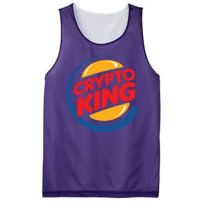 Funny Crypto King Logo Mesh Reversible Basketball Jersey Tank