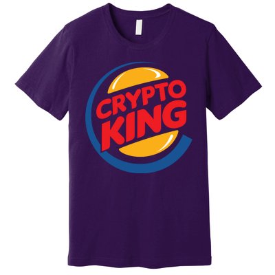 Funny Crypto King Logo Premium T-Shirt