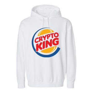 Funny Crypto King Logo Garment-Dyed Fleece Hoodie