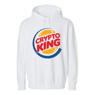 Funny Crypto King Logo Garment-Dyed Fleece Hoodie