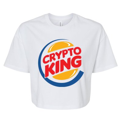 Funny Crypto King Logo Bella+Canvas Jersey Crop Tee