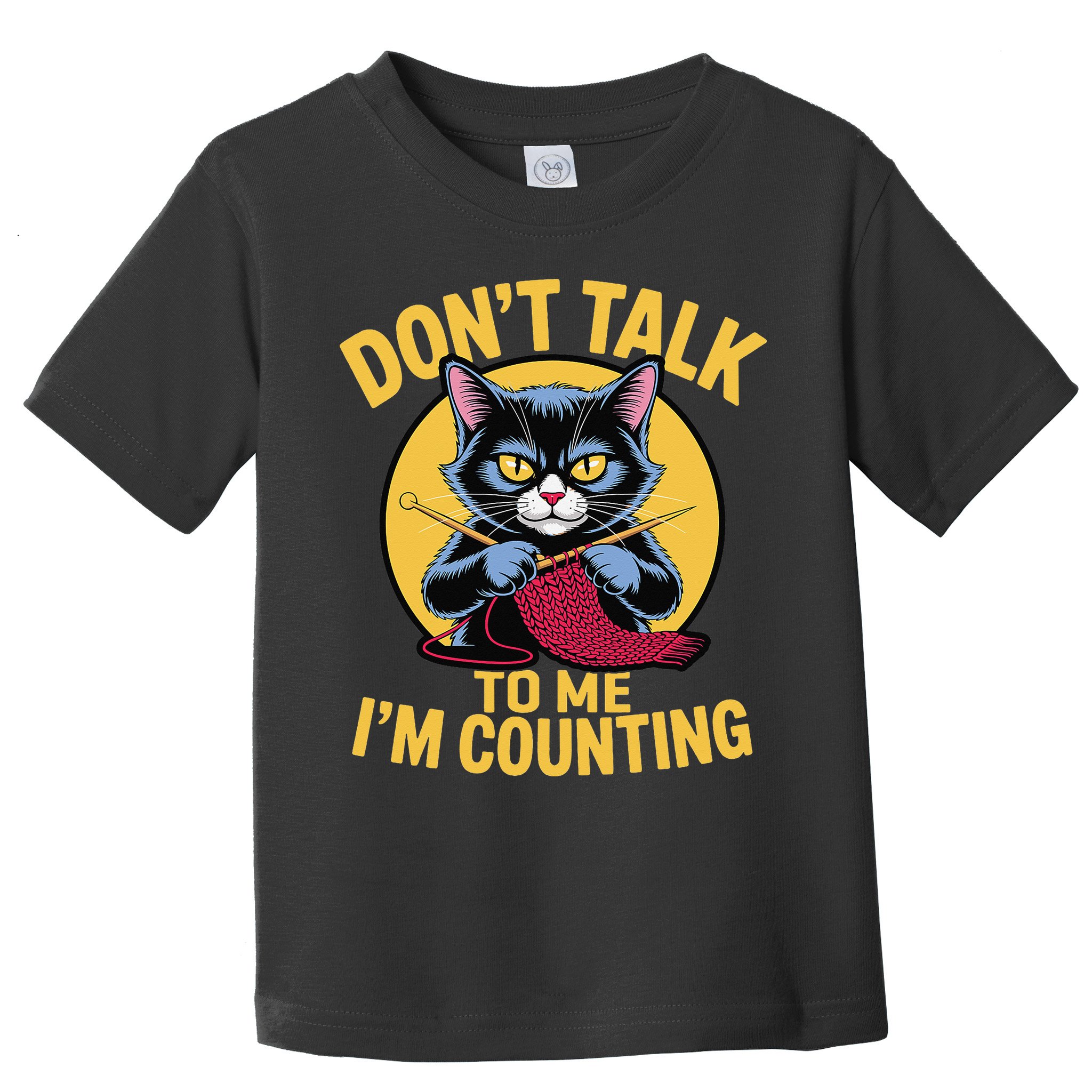 Funny Cat Knits Lover Dont Talk To Me Im Counting Knitting Toddler T-Shirt