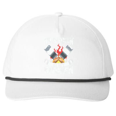 Funny Chef Knife Cook Design No Bitchin In My Kitchen Snapback Five-Panel Rope Hat