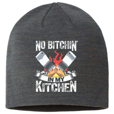 Funny Chef Knife Cook Design No Bitchin In My Kitchen Sustainable Beanie