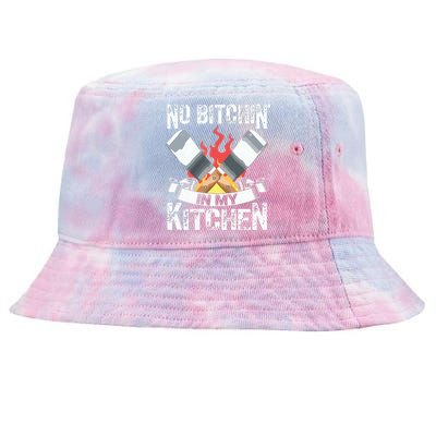 Funny Chef Knife Cook Design No Bitchin In My Kitchen Tie-Dyed Bucket Hat