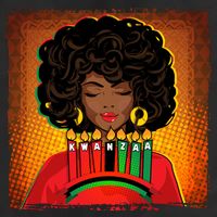 Festive Celebrate Kwanzaa Black African American Woman Cool Comfort Performance Bucket Hat