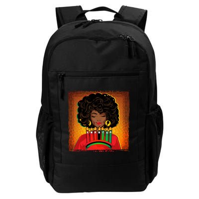 Festive Celebrate Kwanzaa Black African American Woman Backpack