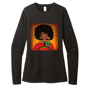 Festive Celebrate Kwanzaa Black African American Woman Womens CVC Long Sleeve Shirt