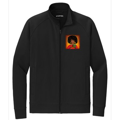 Festive Celebrate Kwanzaa Black African American Woman Stretch Full-Zip Cadet Jacket