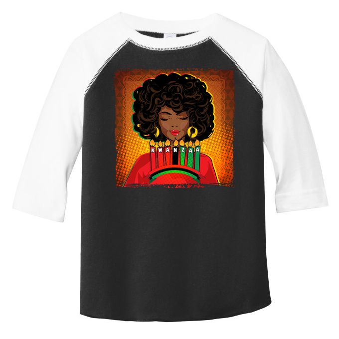 Festive Celebrate Kwanzaa Black African American Woman Toddler Fine Jersey T-Shirt