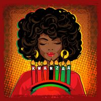 Festive Celebrate Kwanzaa Black African American Woman Long Sleeve Shirt