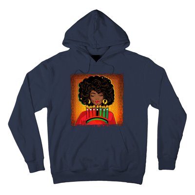 Festive Celebrate Kwanzaa Black African American Woman Hoodie