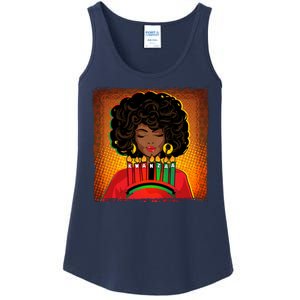 Festive Celebrate Kwanzaa Black African American Woman Ladies Essential Tank