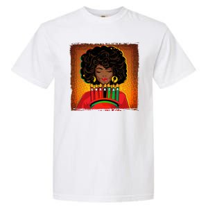 Festive Celebrate Kwanzaa Black African American Woman Garment-Dyed Heavyweight T-Shirt