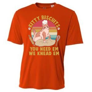 Funny Cute Kitty Biscuits You Need Em We Knead Em Cooling Performance Crew T-Shirt