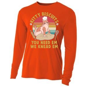 Funny Cute Kitty Biscuits You Need Em We Knead Em Cooling Performance Long Sleeve Crew