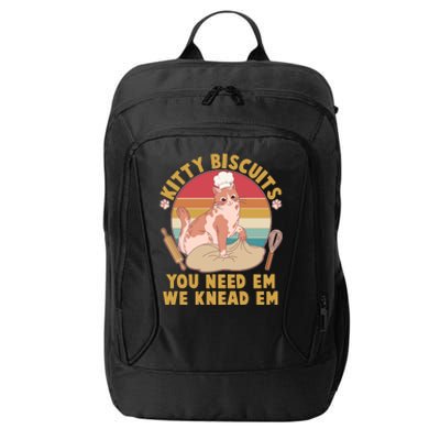 Funny Cute Kitty Biscuits You Need Em We Knead Em City Backpack