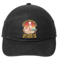 Funny Cute Kitty Biscuits You Need Em We Knead Em 7-Panel Snapback Hat