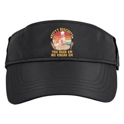 Funny Cute Kitty Biscuits You Need Em We Knead Em Adult Drive Performance Visor