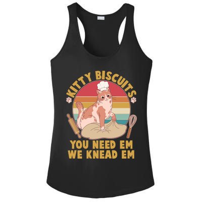 Funny Cute Kitty Biscuits You Need Em We Knead Em Ladies PosiCharge Competitor Racerback Tank