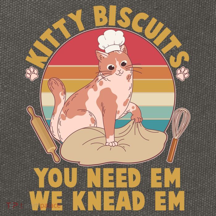 Funny Cute Kitty Biscuits You Need Em We Knead Em Cotton Canvas Backpack
