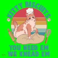Funny Cute Kitty Biscuits You Need Em We Knead Em Ladies Essential Flowy Tank