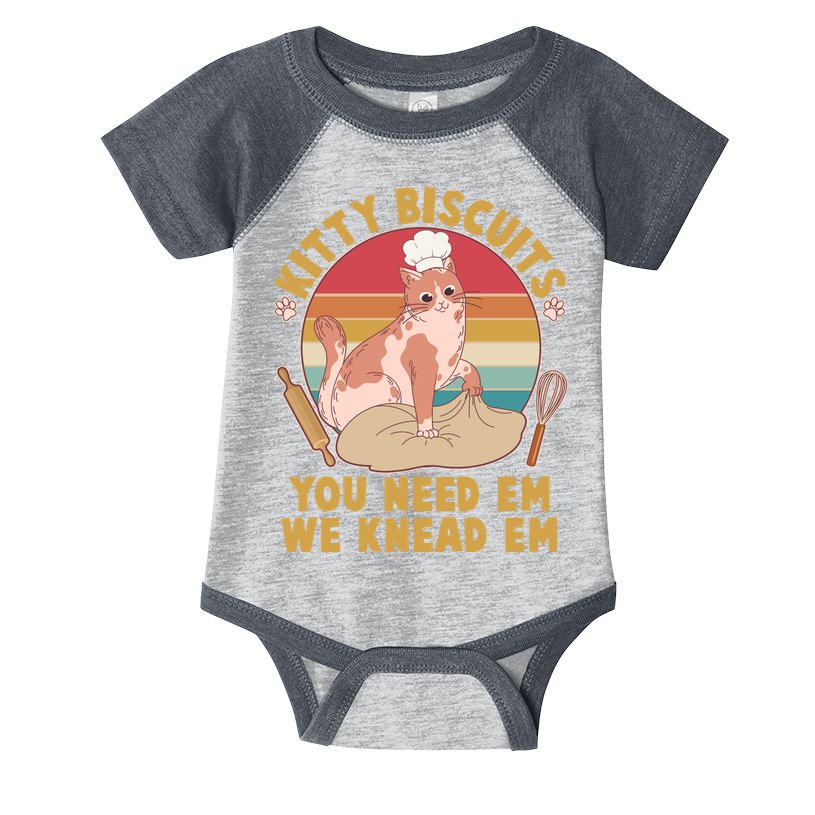 Funny Cute Kitty Biscuits You Need Em We Knead Em Infant Baby Jersey Bodysuit