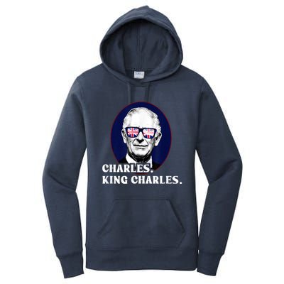 Funny Charles King Charles Of His Majesty & Union Jack Women's Pullover Hoodie