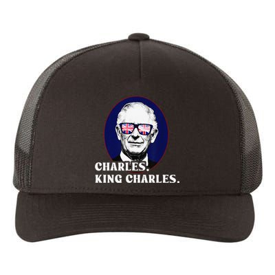 Funny Charles King Charles Of His Majesty & Union Jack Yupoong Adult 5-Panel Trucker Hat