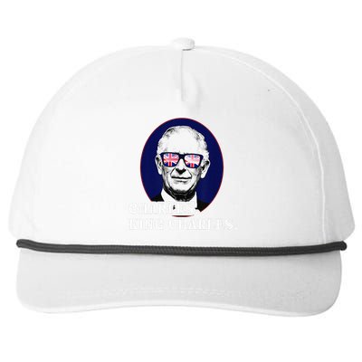 Funny Charles King Charles Of His Majesty & Union Jack Snapback Five-Panel Rope Hat