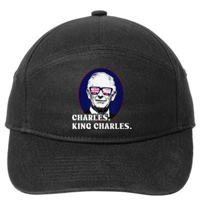 Funny Charles King Charles Of His Majesty & Union Jack 7-Panel Snapback Hat