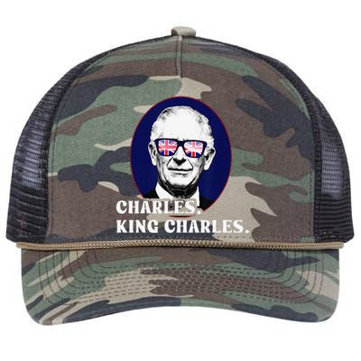 Funny Charles King Charles Of His Majesty & Union Jack Retro Rope Trucker Hat Cap