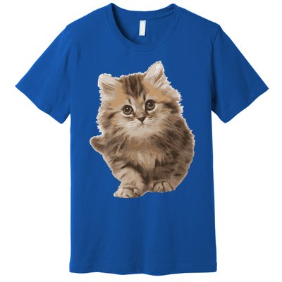 Fluffy Cute Kitten Nice Gift International Cat Day Great Gift Premium T-Shirt