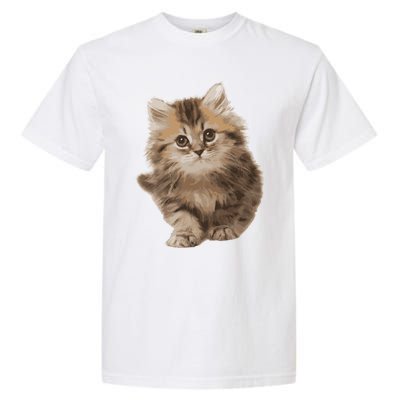 Fluffy Cute Kitten Nice Gift International Cat Day Great Gift Garment-Dyed Heavyweight T-Shirt