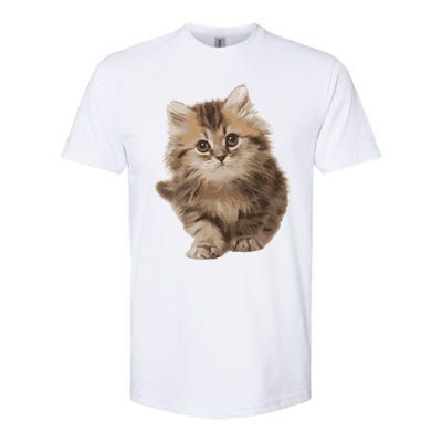 Fluffy Cute Kitten Nice Gift International Cat Day Great Gift Softstyle® CVC T-Shirt