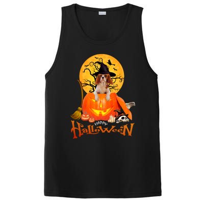 Funny Cavalier King Dog Spooky Halloween PosiCharge Competitor Tank