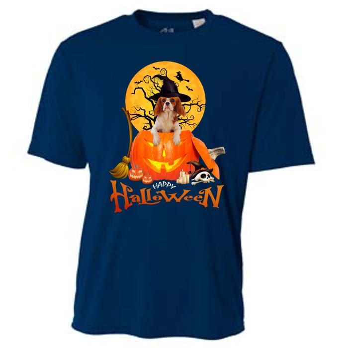 Funny Cavalier King Dog Spooky Halloween Cooling Performance Crew T-Shirt