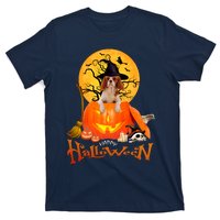 Funny Cavalier King Dog Spooky Halloween T-Shirt