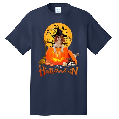 Funny Cavalier King Dog Spooky Halloween Tall T-Shirt