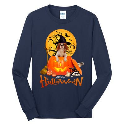 Funny Cavalier King Dog Spooky Halloween Tall Long Sleeve T-Shirt