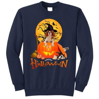 Funny Cavalier King Dog Spooky Halloween Tall Sweatshirt