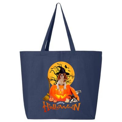 Funny Cavalier King Dog Spooky Halloween 25L Jumbo Tote
