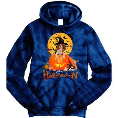 Funny Cavalier King Dog Spooky Halloween Tie Dye Hoodie