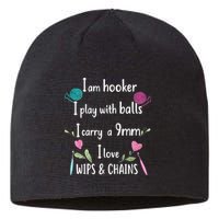 Funny Crochet Knitting I’M A Hooker Funny Crochet Sustainable Beanie